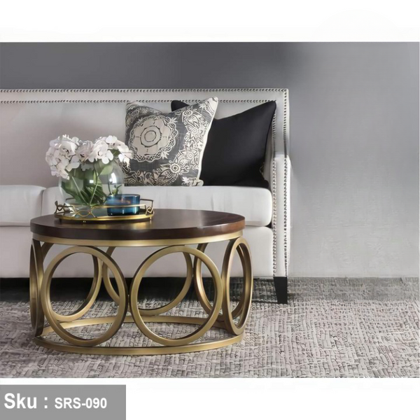 Steel and Wood Coffee Table - SRS-090