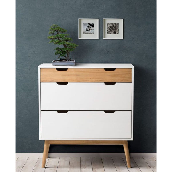 Side Drawer Unit CHW-017 – Counter Wood × Musky Legs with Doco Paint + Oyster