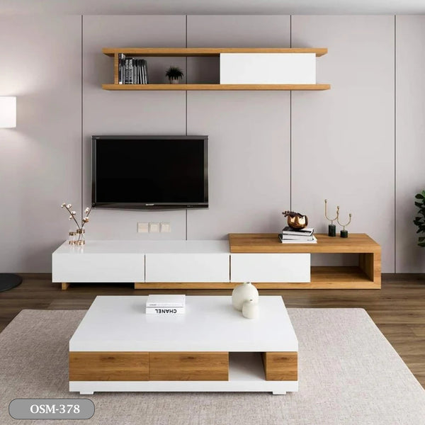 Coffee table set with TV table - high quality MDF wood - OSM-378