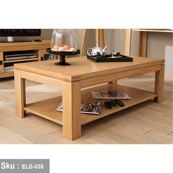 Natural wood coffee table - 120 * 60 - ELG-035