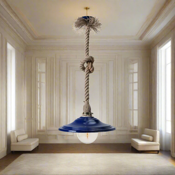 Rope and metal chandelier for interior decoration - ELF-123