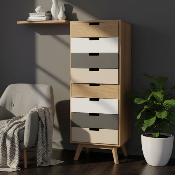 Side Drawer Unit CHW-030 – Counter Wood × Musky Legs with Doco Paint + Oyster