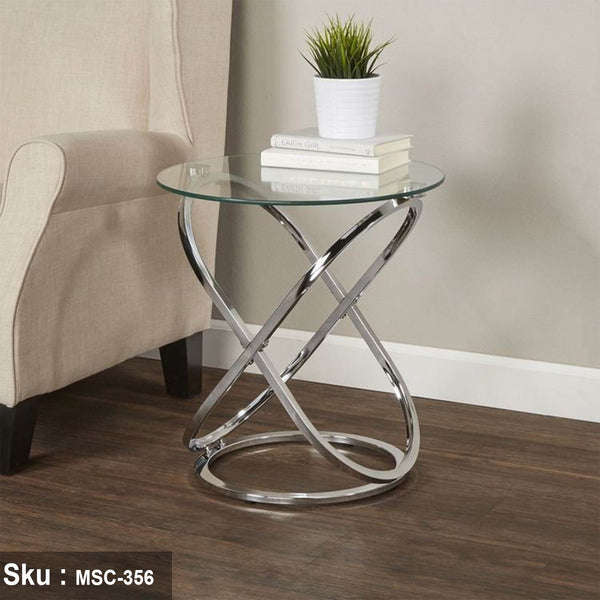 Berry side table 50 * 45 glass