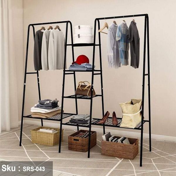 Steel and wood clothes rack - SRS-043