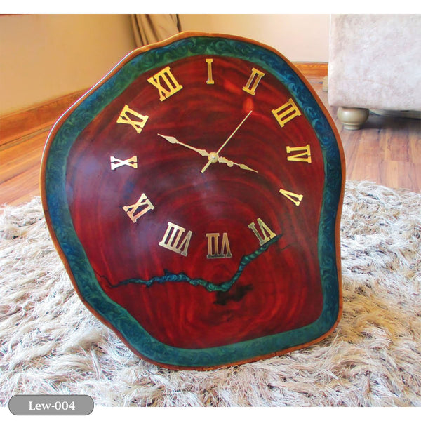 Natural wood wall clock - LEW-004