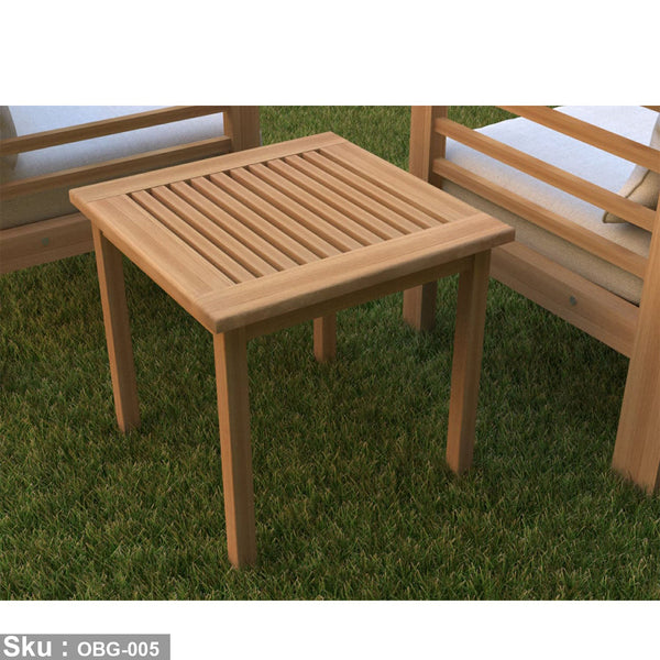 Red Beech Wood Corner Table - OBG-005