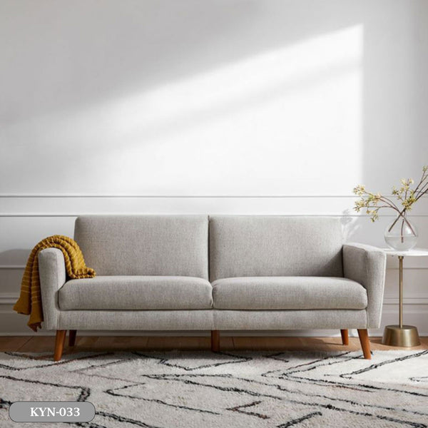 Beech wood sofa with linen or velvet fabric - KYN-033