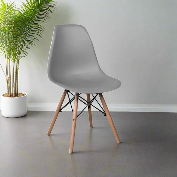 Modern acrylic chair with beech wood legs - RYL-008