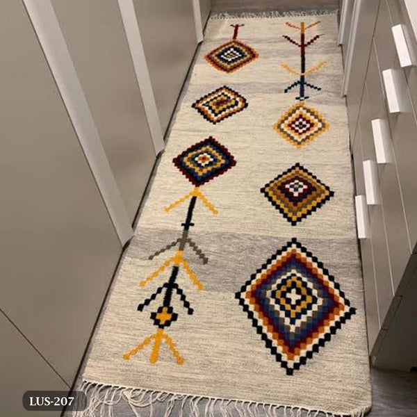 Handmade pure wool rug - 300x100cm - LUS-207