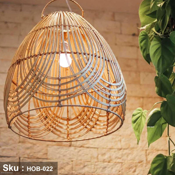 Natural Bamboo Chandelier 35x35cm - HOB-022