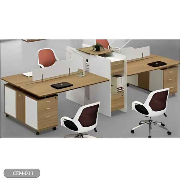 Quad workstation  made of Spanish MDF wood - CEM-011