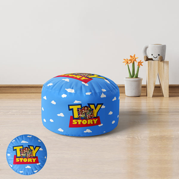 Velvet and linen children's pouf - PRV-228