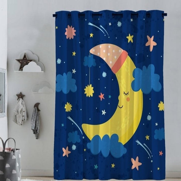 Velvet fabric children's curtain with linen - PRV-129