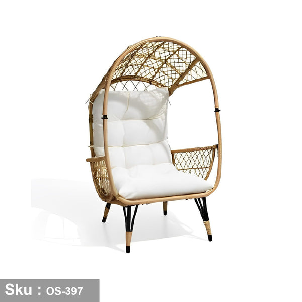 Clara Rattan Chair in Ghost Beige - OS-397