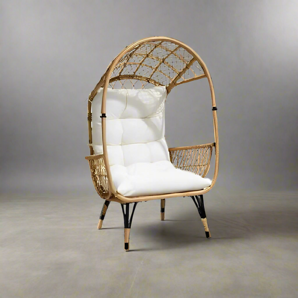 Clara Rattan Chair in Ghost Beige - OS-397