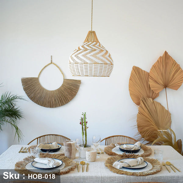 Natural Bamboo Chandelier 40x45cm - HOB-018