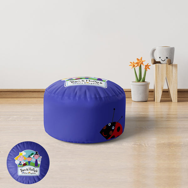 Velvet and linen children's pouf - PRV-240