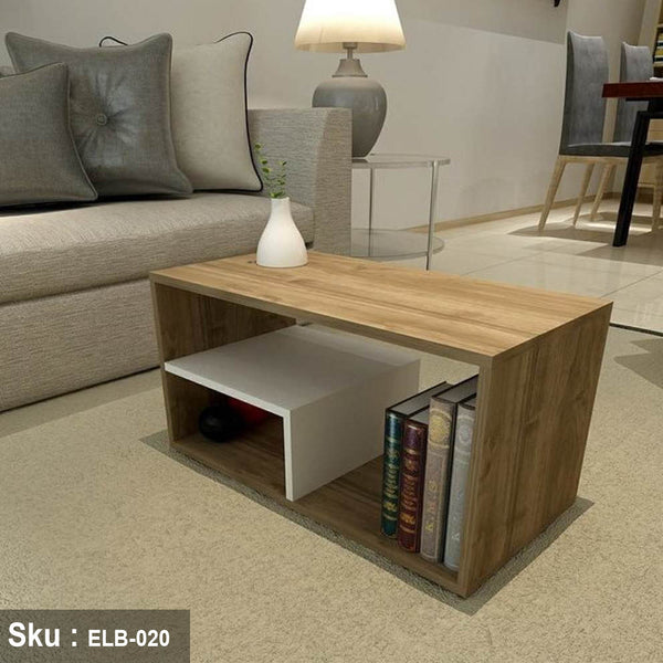 Majola coffee table with shelf 80 * 40 MDF wood