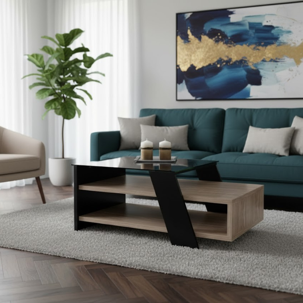 ترابيزة قهوة مودرن KBA-001 من خشب MDF – تصميم عصري أنيق لغرفة المعيشة