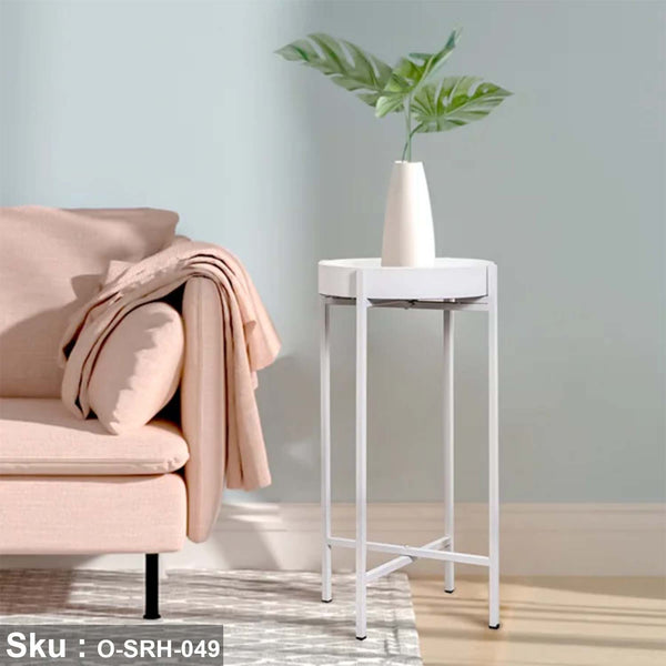 Metal side table with thermal paint - O-SRH-049