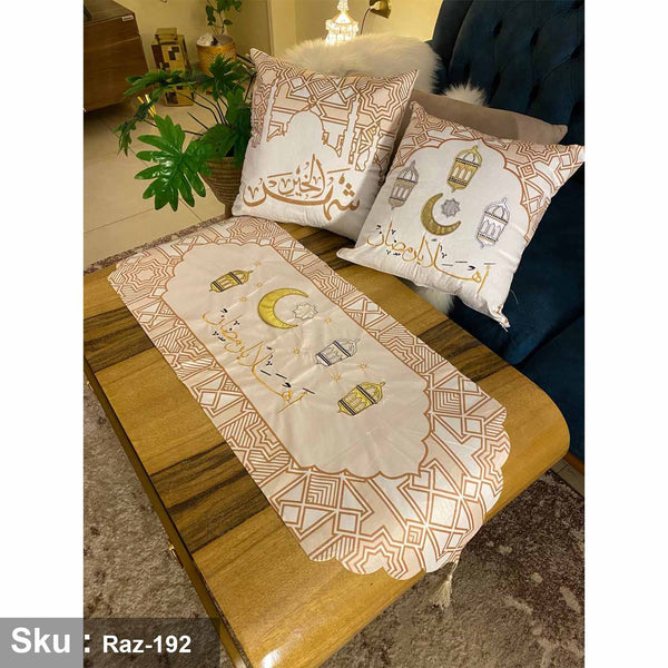 Set of 2 Cushion Covers and Velvet Bedspread - RAZ-192