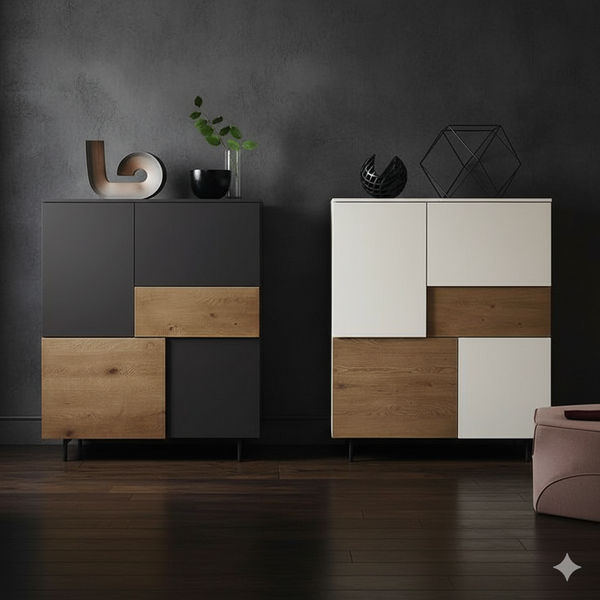 Side Drawer Unit CHW-009 – Counter Wood × Musky Legs with Doco Paint + Oyster