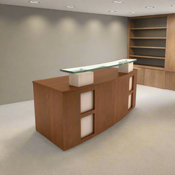 Reception desk - Reception Counter - Spanish MDF wood - CEM-099