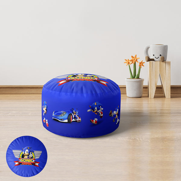 Velvet and linen children's pouf - PRV-225