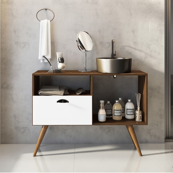 Coffee Corner Modern KBA-007 made of MDF wood – Practical design with a size of 80 cm for the home coffee corner