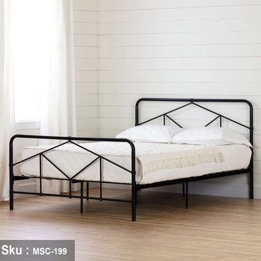 Ervil iron bed with electrostatic paint