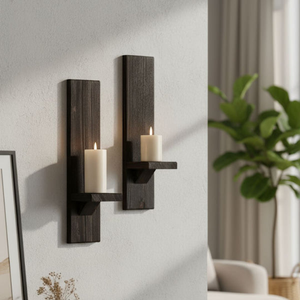 Natural Pine Wood Wall Shelf – Model CHW-103 from Oscar Furniture