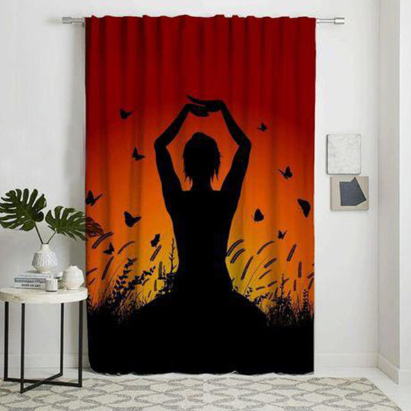 Children's curtain, velvet fabric with linen - PRV-146