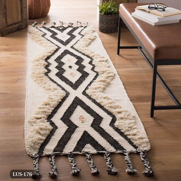 Handmade pure wool rug - 80x150cm - LUS-176