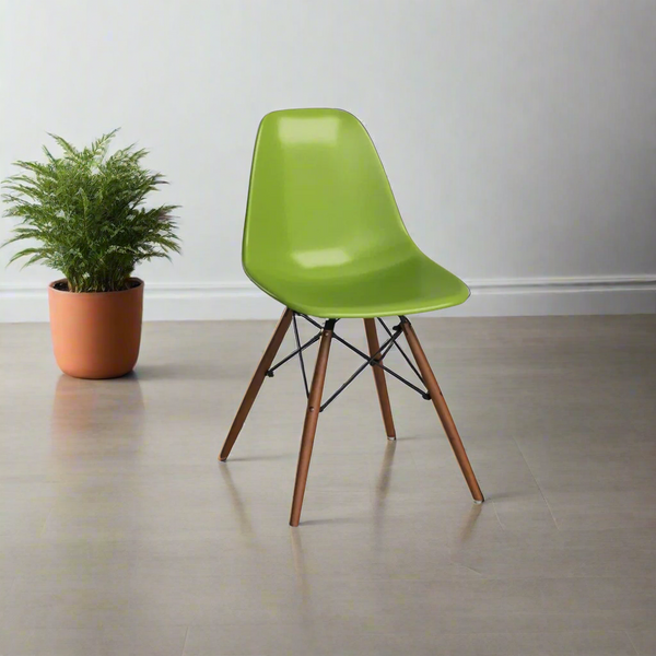 Modern acrylic chair with beech wood legs - RYL-005