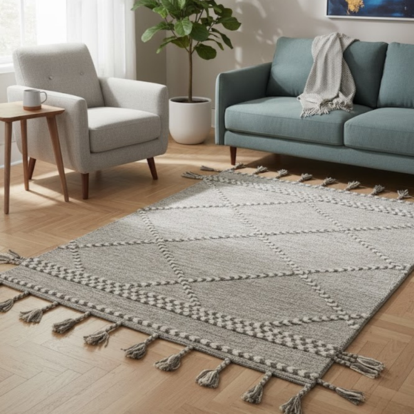 Handmade Multicolor Wool Rug – Model KHM-004 from Oscar Furniture