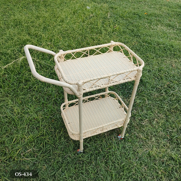 Wheeled trolley made of rattan - OS-434