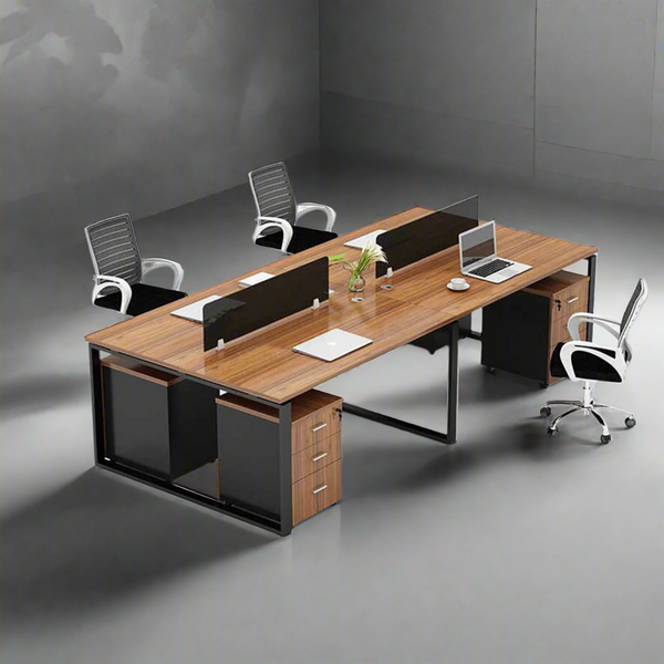 Quad workstation  made of Spanish MDF wood - CEM-019