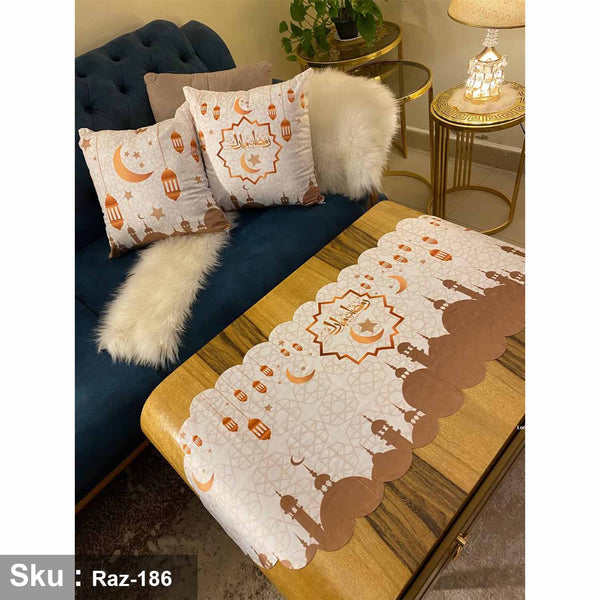 Set of 2 Cushion Covers and Velvet Bedspread - RAZ-186