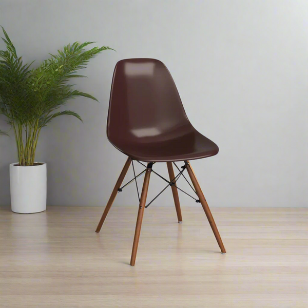 Modern acrylic chair with beech wood legs - RYL-009