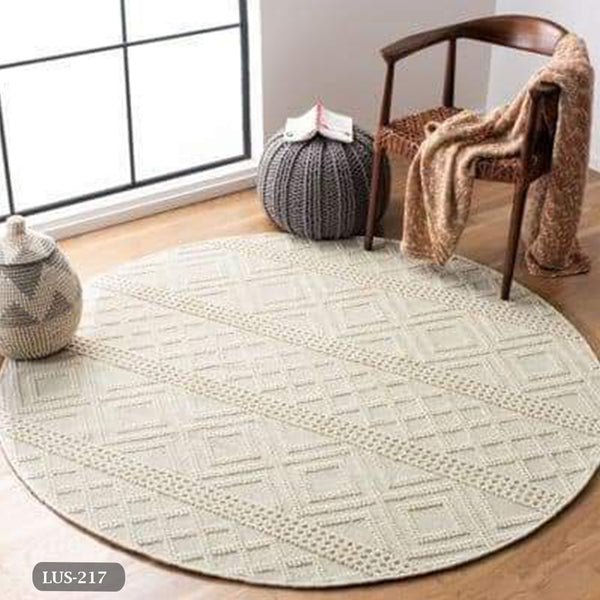 Handmade pure wool rug - 150x150cm - LUS-217