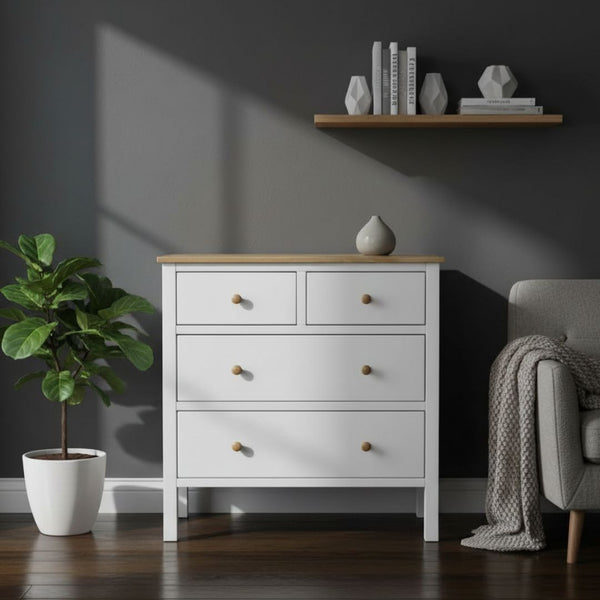 Side Drawer Unit CHW-028 – Counter Wood × Musky Legs with Doco Paint + Oyster