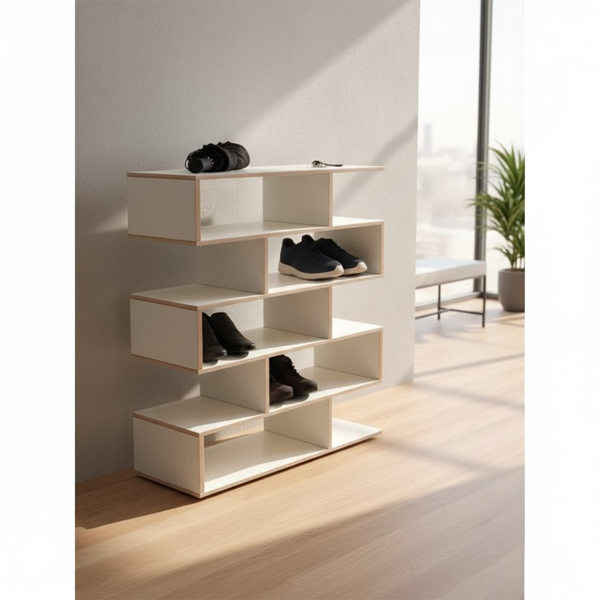 Modern Shoe Rack KBA-012 made of MDF Wood – Elegant Design with a Height of 120 cm for Stylish Shoe Storage