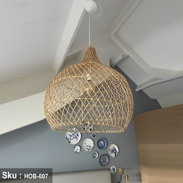 Bamboo Wood Chandelier - HOB-007 - 48cmx40cm