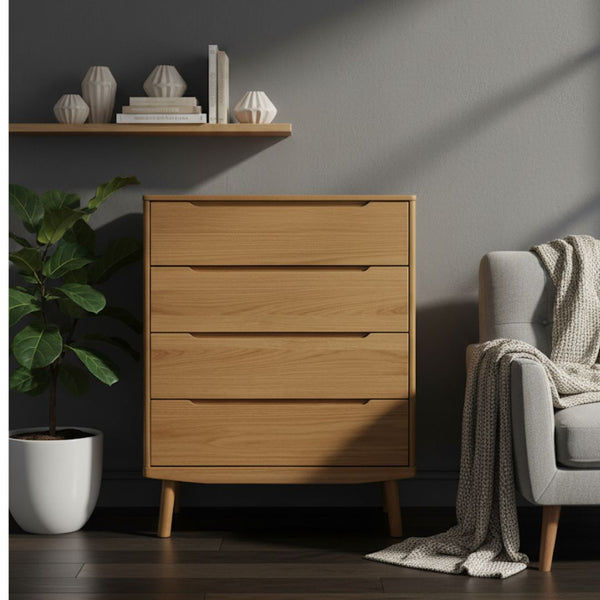 Side Drawer Unit CHW-018 – Counter Wood × Musky Legs with Doco Paint + Oyster