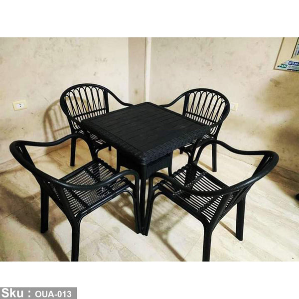 Plastic dinner set for 4 persons - OUA-013