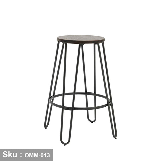 Metal bar stool with hot paint - OMM-013