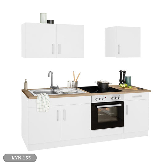 Complete kitchen with wood countertops with MDF layer - KYN-155