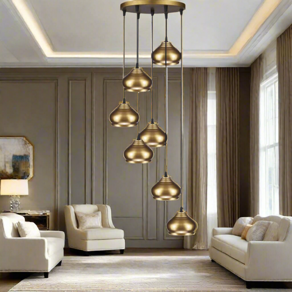 Metal chandelier for interior decoration - ELF-009