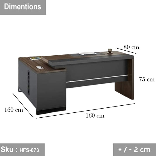 High-Quality MDF Wood Manager's Desk - HFS-073