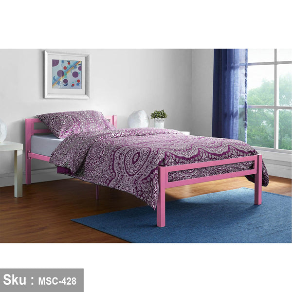 Barilo iron bed, electrostatic painted in pink